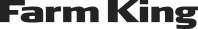 A black text-based logo that reads: Farm King.