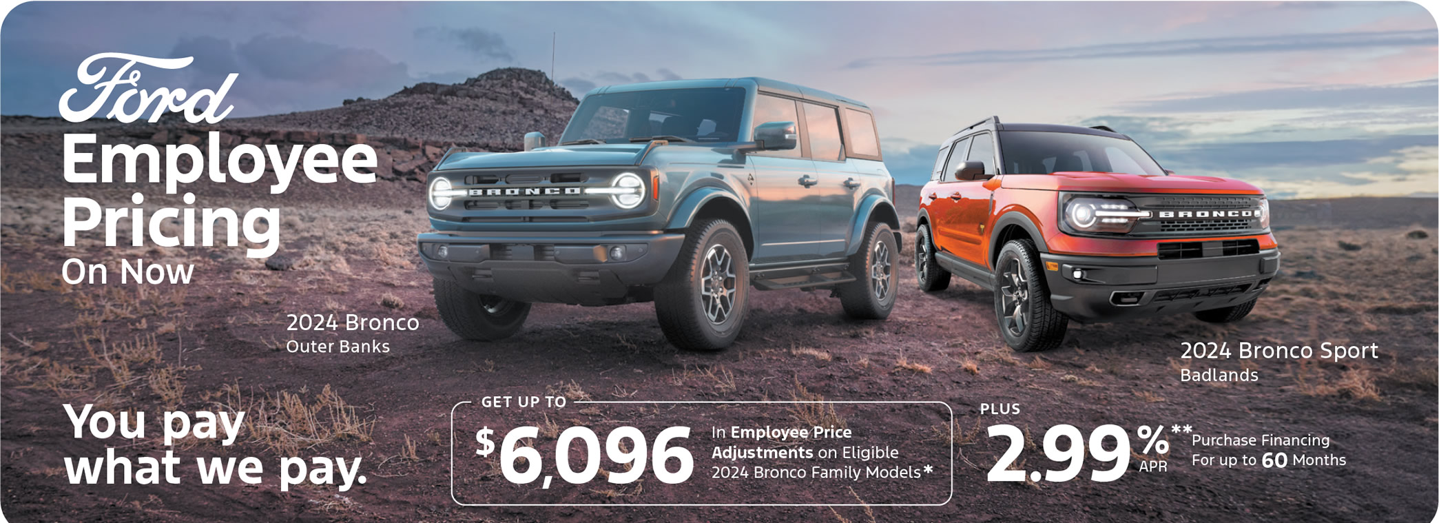 Ford Employee Pricing of Ford Bronco