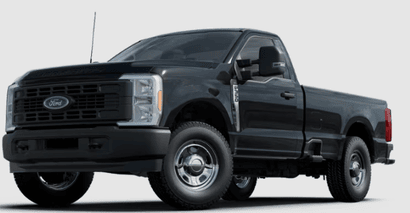 A black 2024 Ford F-350 XL posed against a white background.