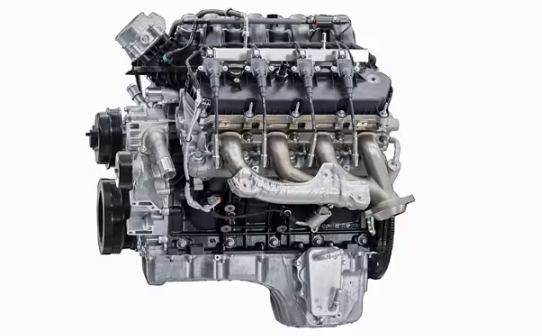 Image of the 2023 Ford F-250 Super Duty's available 6.8L V8 engine.